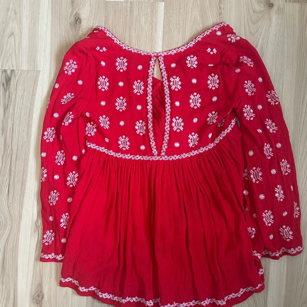 Red peasant top - Picture 2 of 2